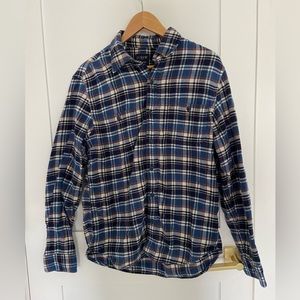 J. Crew flannel, blue, medium